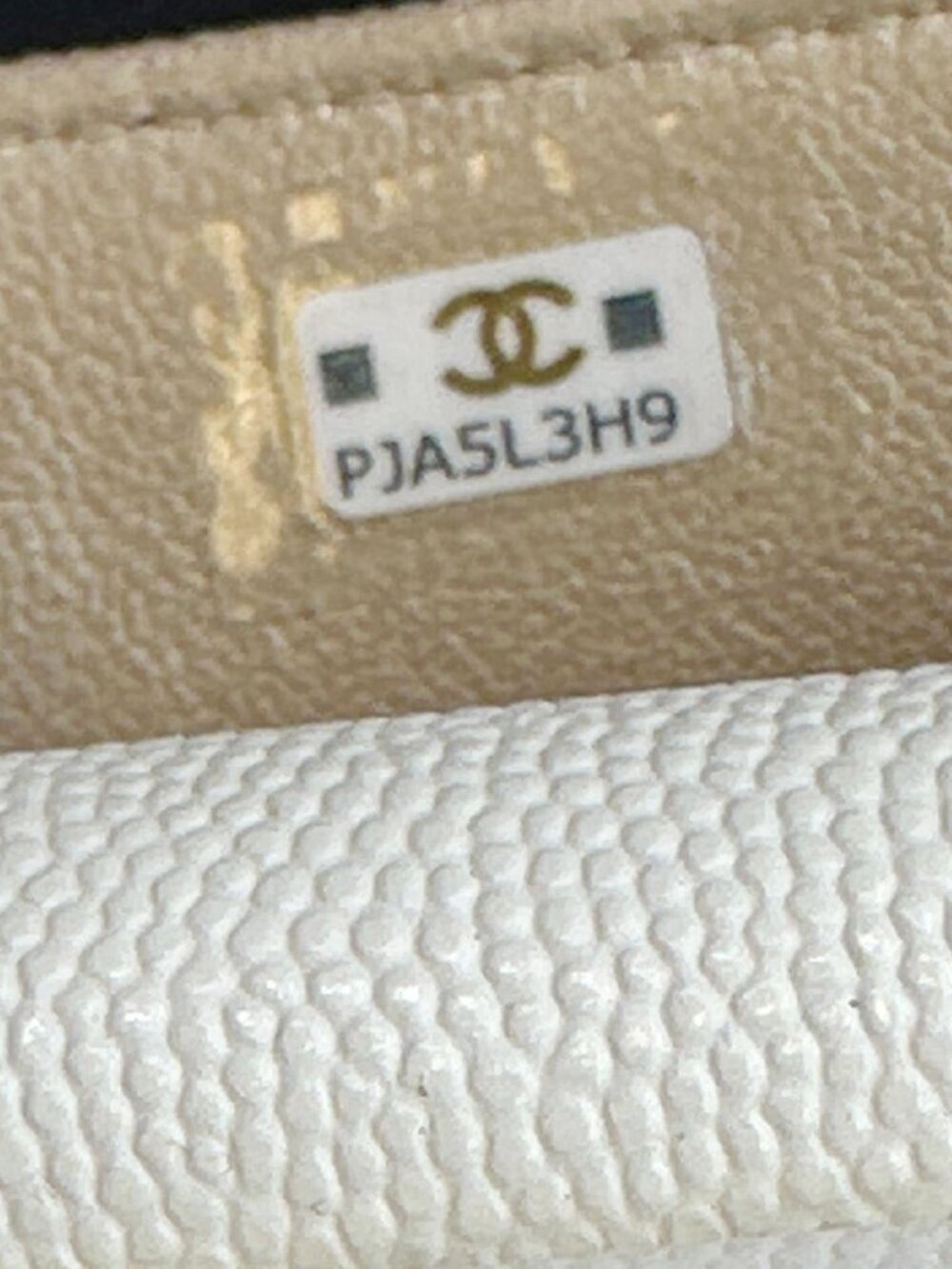 Chanel CC Frame Flap Quilted Caviar Leather Crossbody Bag White - Picture 11 of 11